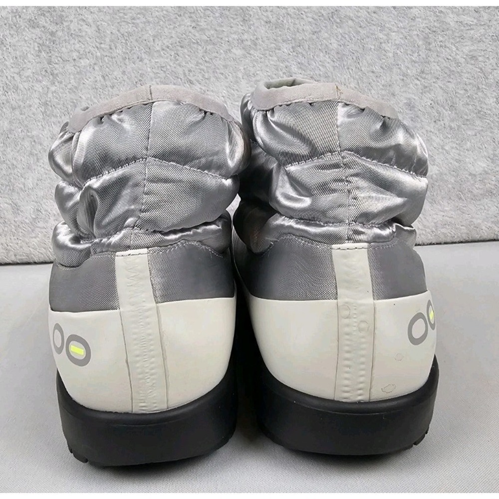 Oofos OOmg Bootie Recovery Shoes Womens Size 10 Silver Metallic Slip-on Nylon - Picture 4 of 12